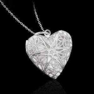 925 Silver Leaf Pendant Necklace Charm Jewelry Gift