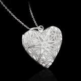 925 Silver Leaf Pendant Necklace Charm Jewelry Gift