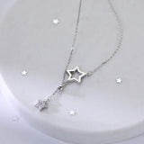 925 Silver Star Necklace Women Gift