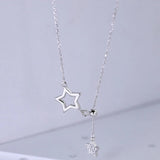 925 Silver Star Necklace Women Gift