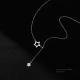 925 Silver Star Necklace Women Gift