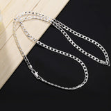 925 Silver Necklace 4MM16-30'' Men's & Women's Jewelry