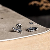 925 Silver Octopus Retro Hip-hop Earrings Punk Couple Jewelry