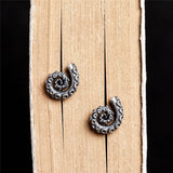 925 Silver Octopus Retro Hip-hop Earrings Punk Couple Jewelry