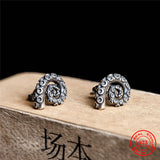 925 Silver Octopus Retro Hip-hop Earrings Punk Couple Jewelry