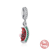 925 Silver Pair of Wings Watermelon Tiger Greek Eye Bead Charm