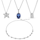 925 Silver Sparkling Pav? Necklace for Women