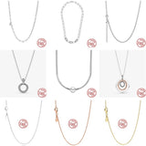 925 Silver Charm Link Chain Necklace for Women