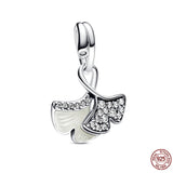 925 Silver Pendent Turtle Dragonfly Ginkgo Charm Jewelry Gift