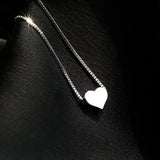 925 Silver Heart Necklace Pearl Choker