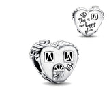 925 Silver Dog Cat Paw Charm Dangle Charms for Bracelet DIY