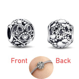 925 Silver Dog Cat Paw Charm Dangle Charms for Bracelet DIY