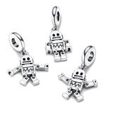 925 Silver Dog Cat Paw Charm Dangle Charms for Bracelet DIY