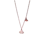 925 Silver Ginkgo Leaf Necklace Shell Pendant Choker Gift
