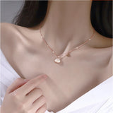 925 Silver Ginkgo Leaf Necklace Shell Pendant Choker Gift