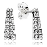 925 Silver Butterfly Pearl Heart Hoop Earrings