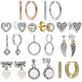 925 Silver Earring Heart Swirls Love&Guidance Hoop Earring
