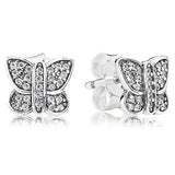 925 Silver Interlinked Circles Feathers Heart Earrings
