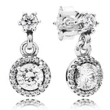 925 Silver Earring Four-leaf Clovers Beauty Pearl Dragonfly For Women