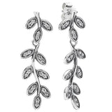 925 Silver Earring Four-leaf Clover Pearl Dragonfly Women Jewelry