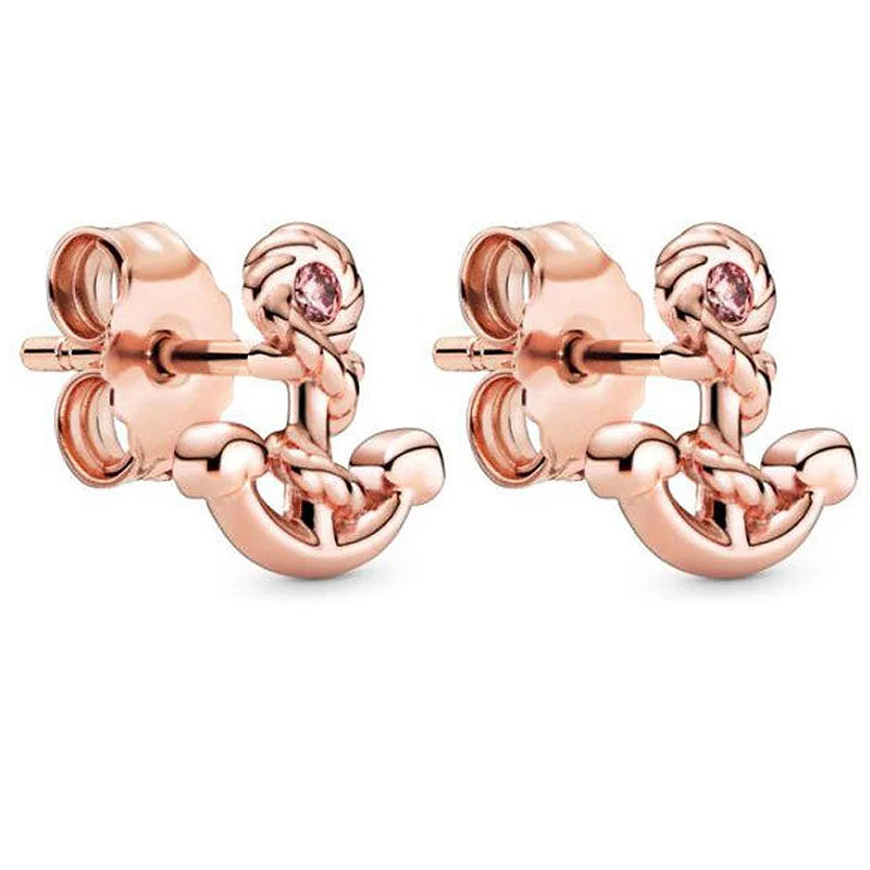 925 Silver Pave Heart Earrings Enchanted Crown Signature Jewelry