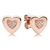 925 Silver Earring Heart Enchanted Crown for Women Gift
