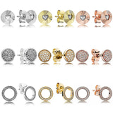 925 Silver Earring Golden Dazzling Circular Fans Jewelry Gift