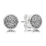 925 Silver Earring Golden Dazzling Circular Fans Jewelry Gift