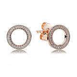 925 Silver Earring Golden Dazzling Circular Fans Jewelry Gift