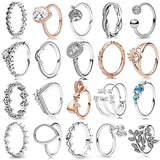 925 Silver Wishbone Love Eternal Braided Teardrop Ring