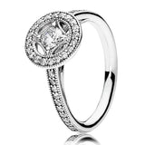 925 Silver Wishbone Love Eternal Braided Teardrop Ring