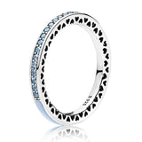 925 Silver Rose Heart Solitaire Enamel Ring