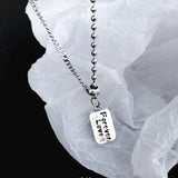 925 Silver Rectangle Stone Necklace Women Clavicle Chain