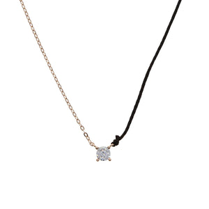 925 Silver Red Yellow String CZ Half Rope Choker Hand Chain Necklace