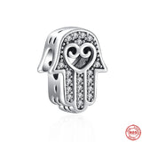 925 Silver Retro Charm Beads Bracelet Women Jewelry Europe Pendant Gift