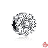 925 Silver Retro Charm Beads Bracelet Women Jewelry Europe Pendant Gift