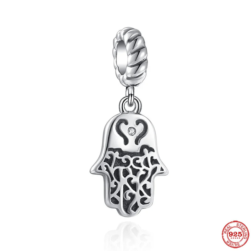 925 Silver Retro Charm Beads Bracelet Women Jewelry Europe Pendant Gift