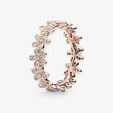 925 Silver Flower Rose European Ring Women DIY Jewelry Making Gift
