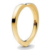 925 Silver Rose Golden Love Hearts Ring With Crystal