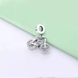 925 Sterling Silver Robot Peace Airplane Beads Charms Bracelet