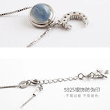 925 Silver Rocking Horse Charm Pendant Necklace for Women