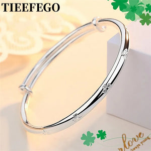 925 Sterling Silver Lucky Clover Bracelet for Women Wedding Jewelry