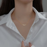 925 Silver Zircon Branch Pendant Necklace for Women