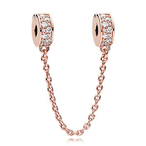 925 Silver Rose Couple Dangle Charms for Bracelet & Necklace