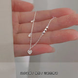 925 Silver Round Bead Love Bracelet Zirconia Party Gift