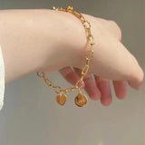 925 Silver Round Bracelet Geometric Shape Lucky Bracelet