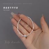 925 Silver Round Tulip Bracelet Elegant Floral Gift For Her