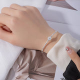 925 Silver Round Tulip Bracelet Elegant Floral Gift For Her