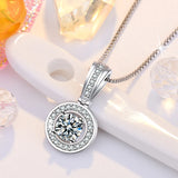 925 Silver Zircon Pendant Necklace Women Jewelry Gift