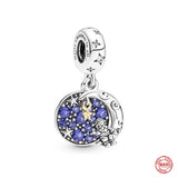 925 Silver Santa Claus Christmas Pendant Charm for Bracelet